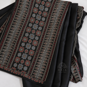 Premium Black Modal Silk Printed Saree | MRJA Vastrahara
