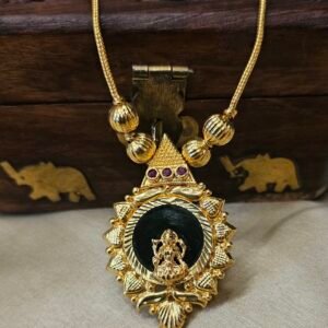 Antique Black Lakshmi Pendant Necklace P366