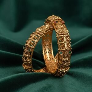 Antique Gold-Tone Traditional Temple Design Bangles KBJ001