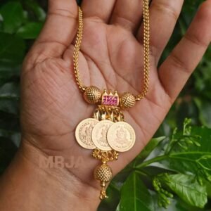 Premium Gold Plated Three Coin Pendant Necklace PA3190