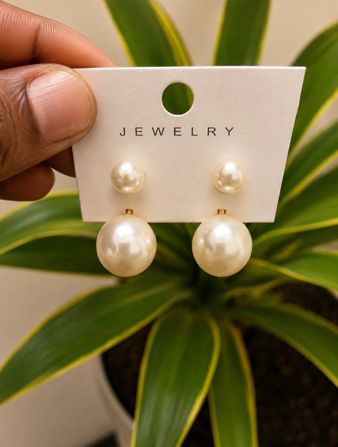 screenshot 20260802 222038 chatgpt Ivory White Double Pearl Stud Earrings PF22 | MRJA Vastrahara