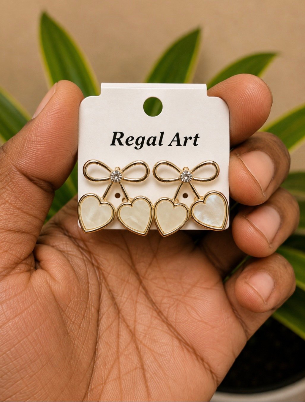 screenshot 20260803 004536 chatgpt Double Heart Bow Earrings | MRJA Vastrahara