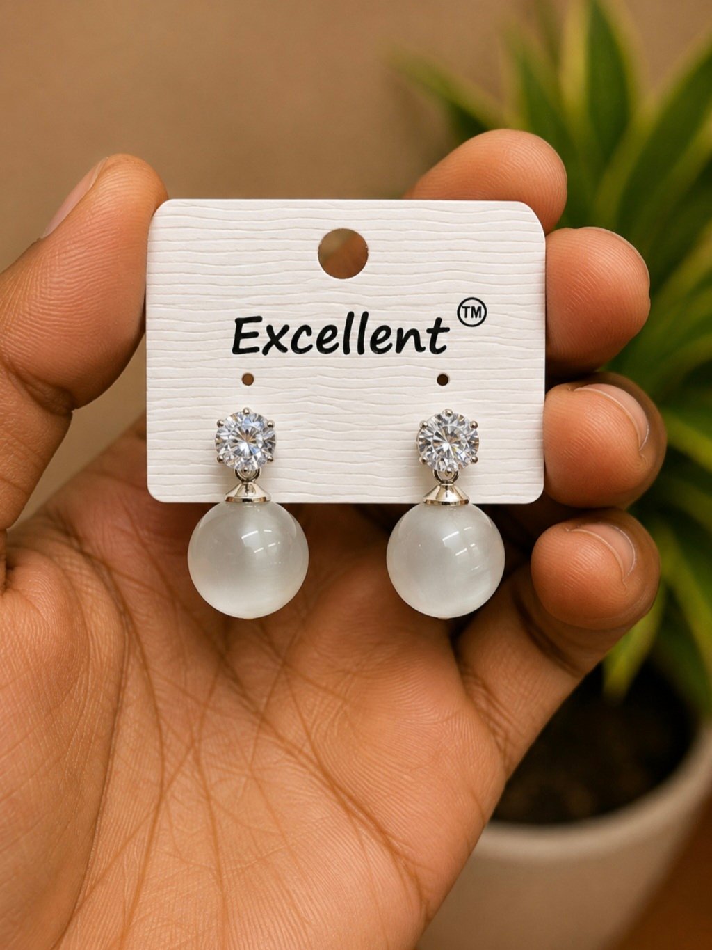 screenshot 20260803 153245 chatgpt Crystal White Bead Drop Earrings | MRJA Vastrahara